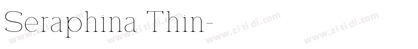 Seraphina Thin字体转换